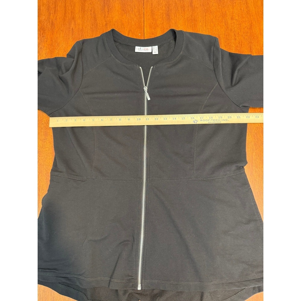 Denim Company Black Full Zip Cardigan Jacket Womens L Long Sleeve Large - Picture 5 of 10